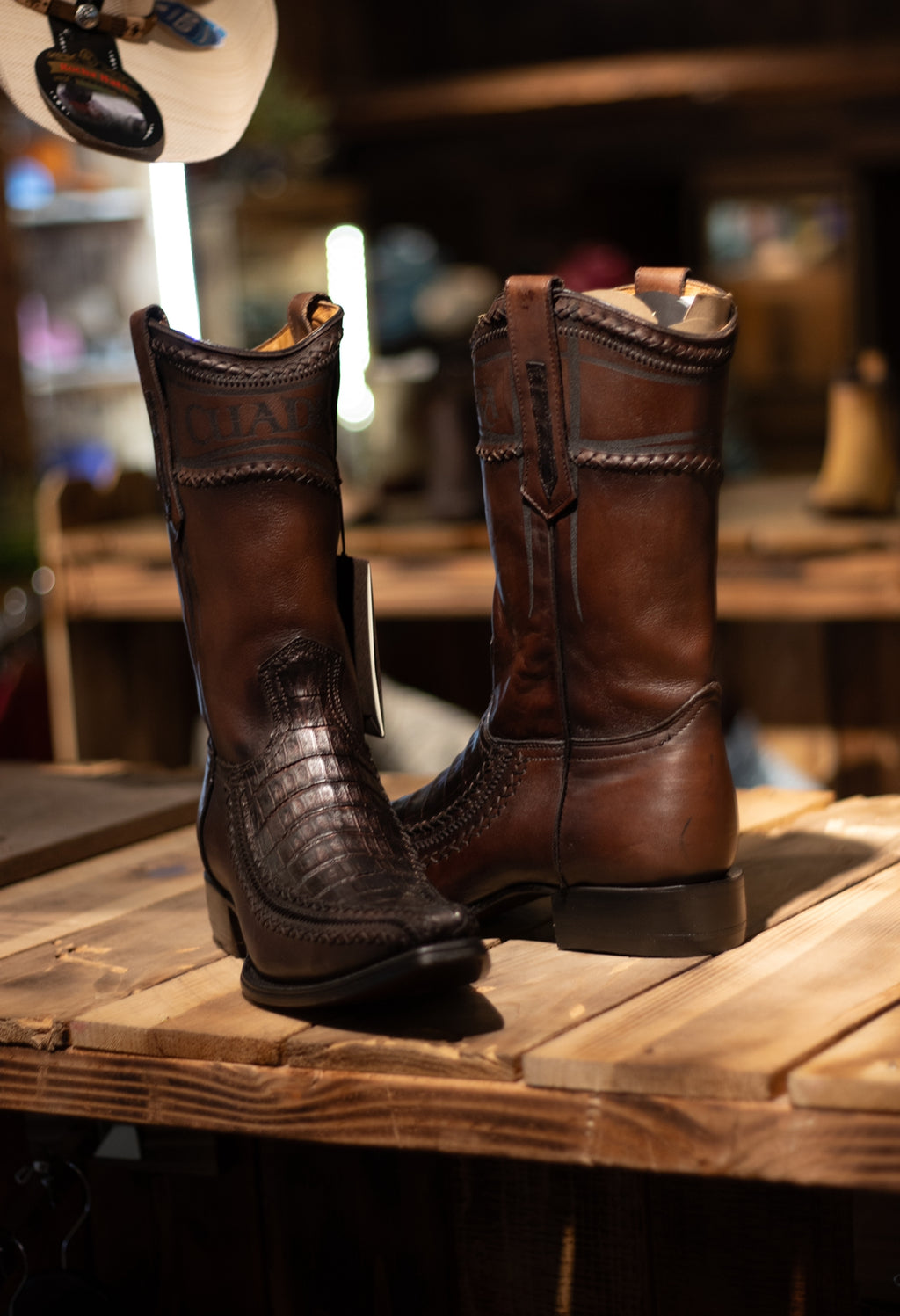 Cuadra - Caiman Belly Paris Cafe Narrow Square Toe 1B1AFC