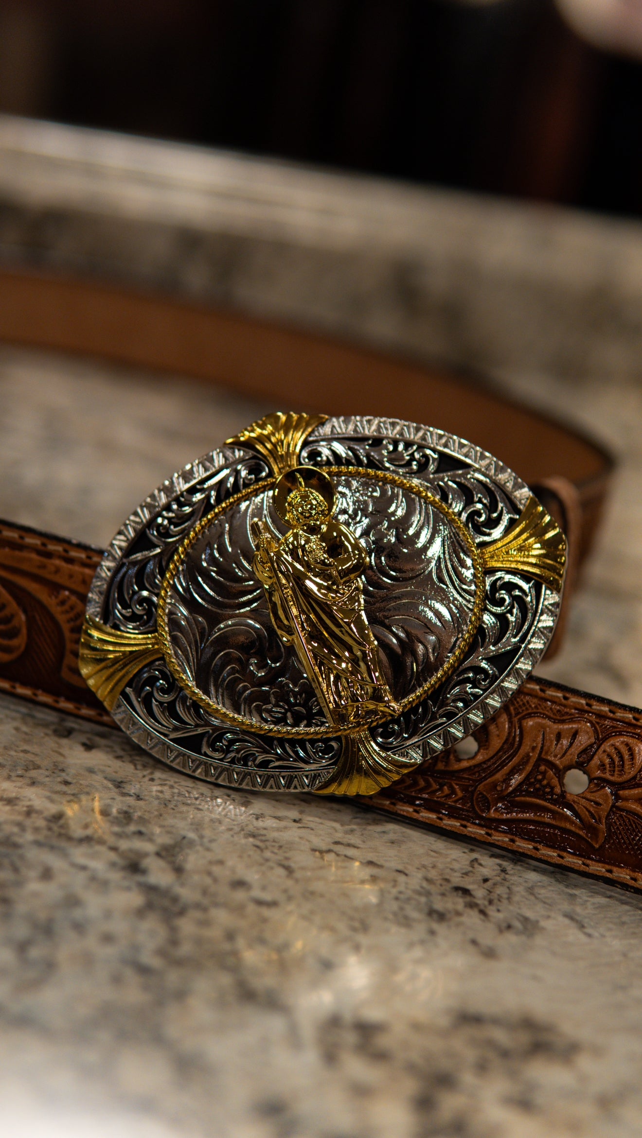 San Judas Emperor Sphere Western Buckle