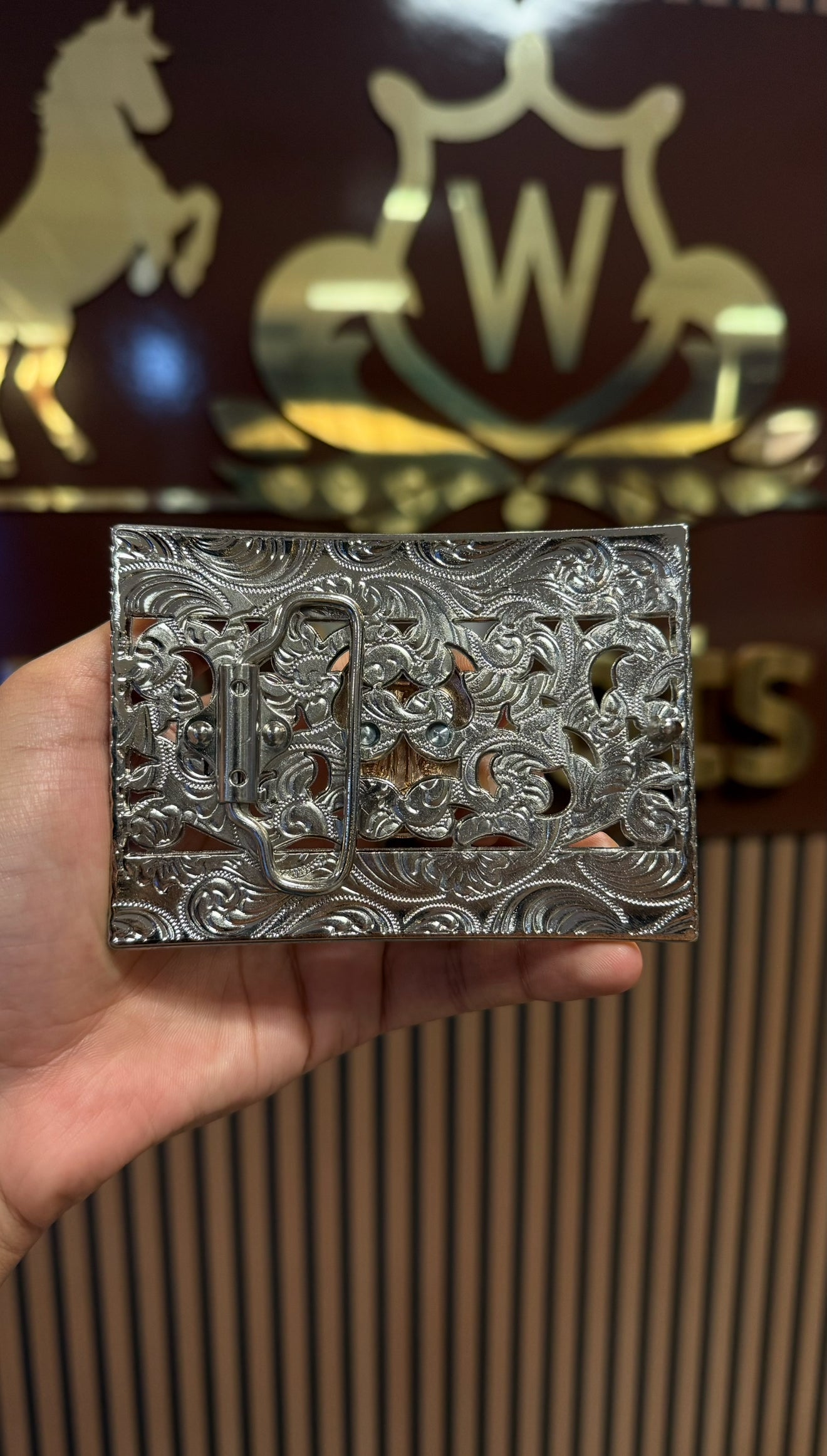 Virgin Mary Rose Gold Frame Buckle