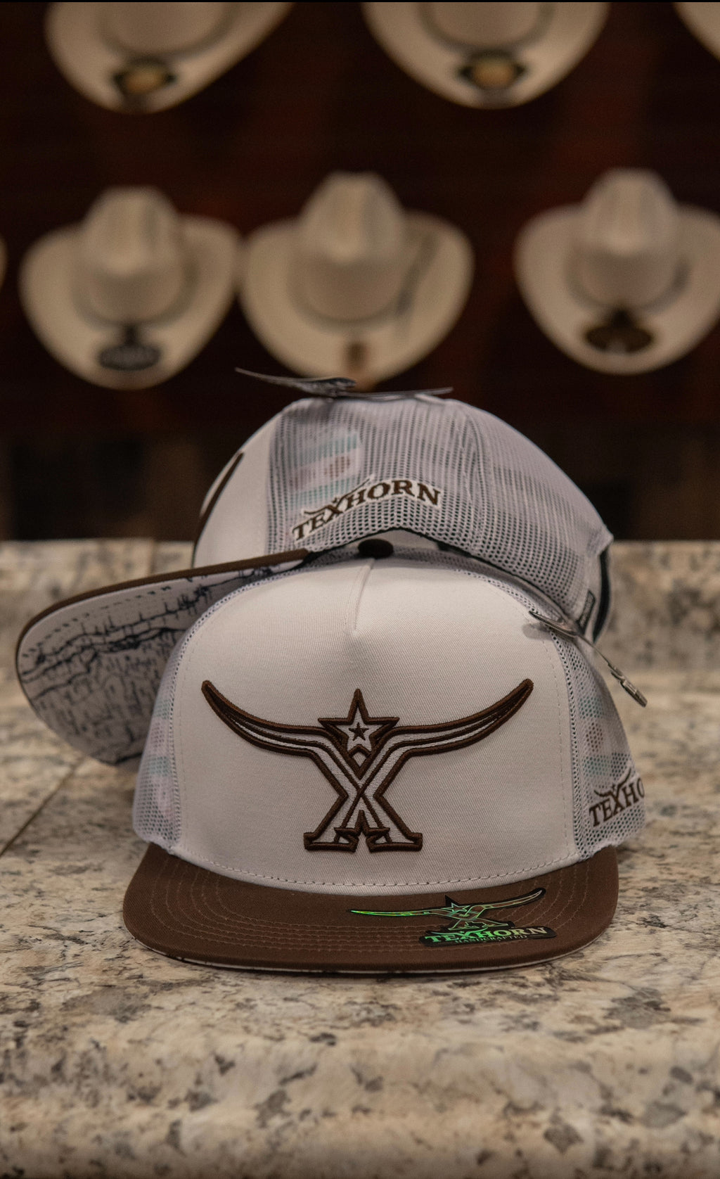 Tex Horn Cap - Brown Map