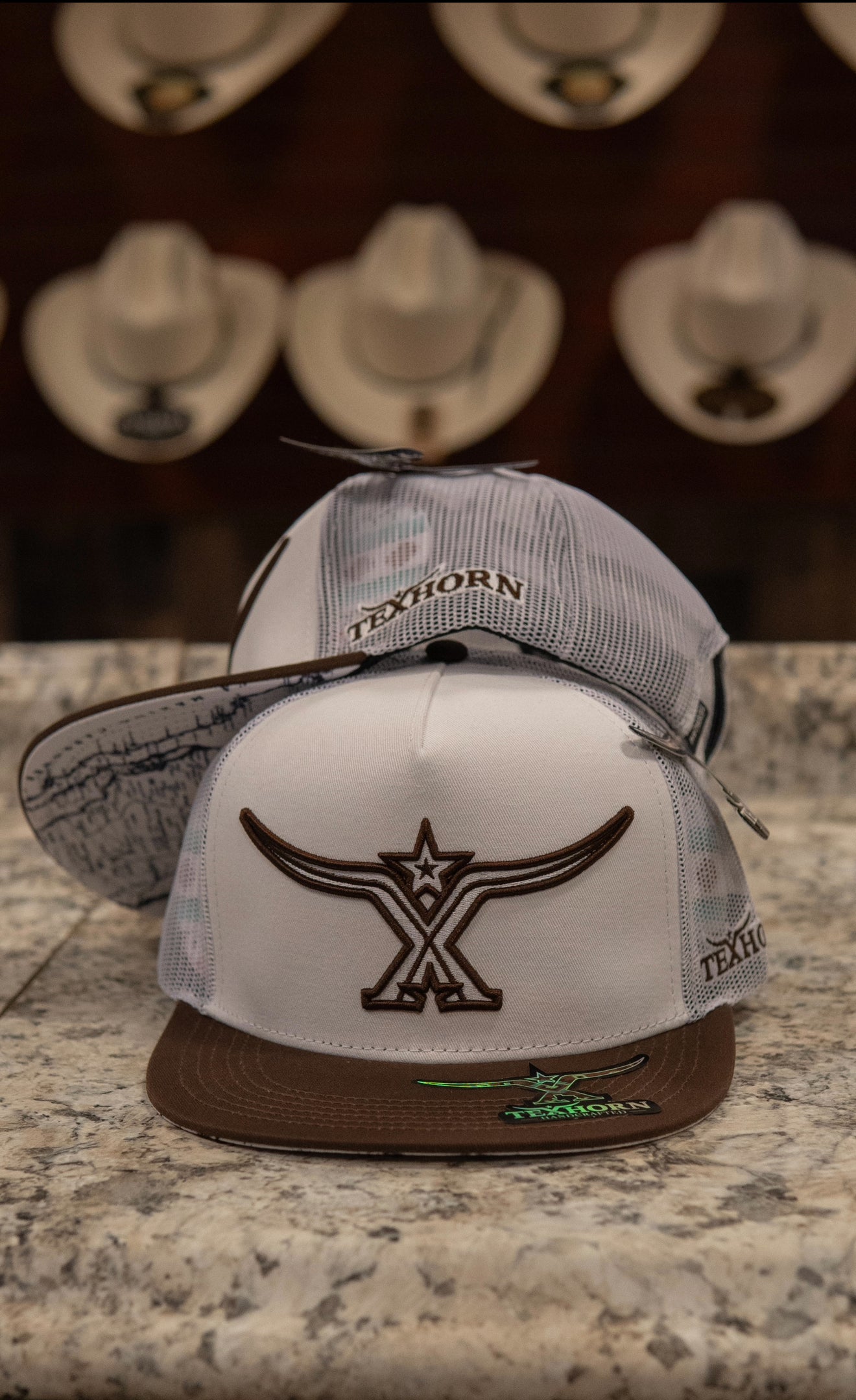 Tex Horn Cap - Brown Map