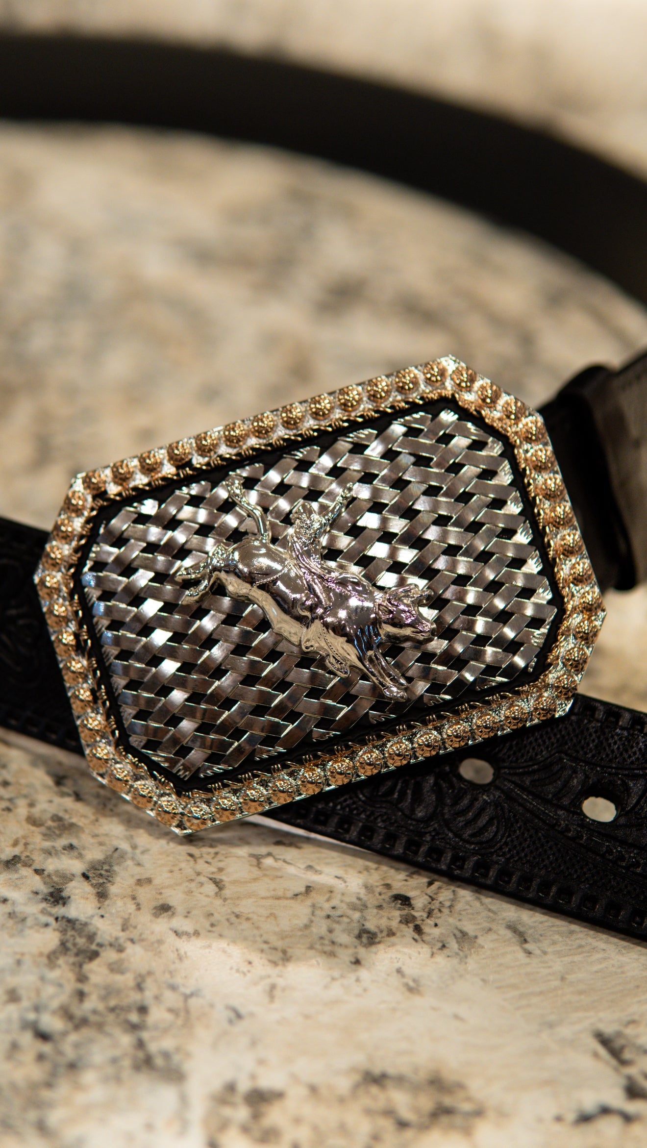 Bull Rider Billet Square Western Buckle