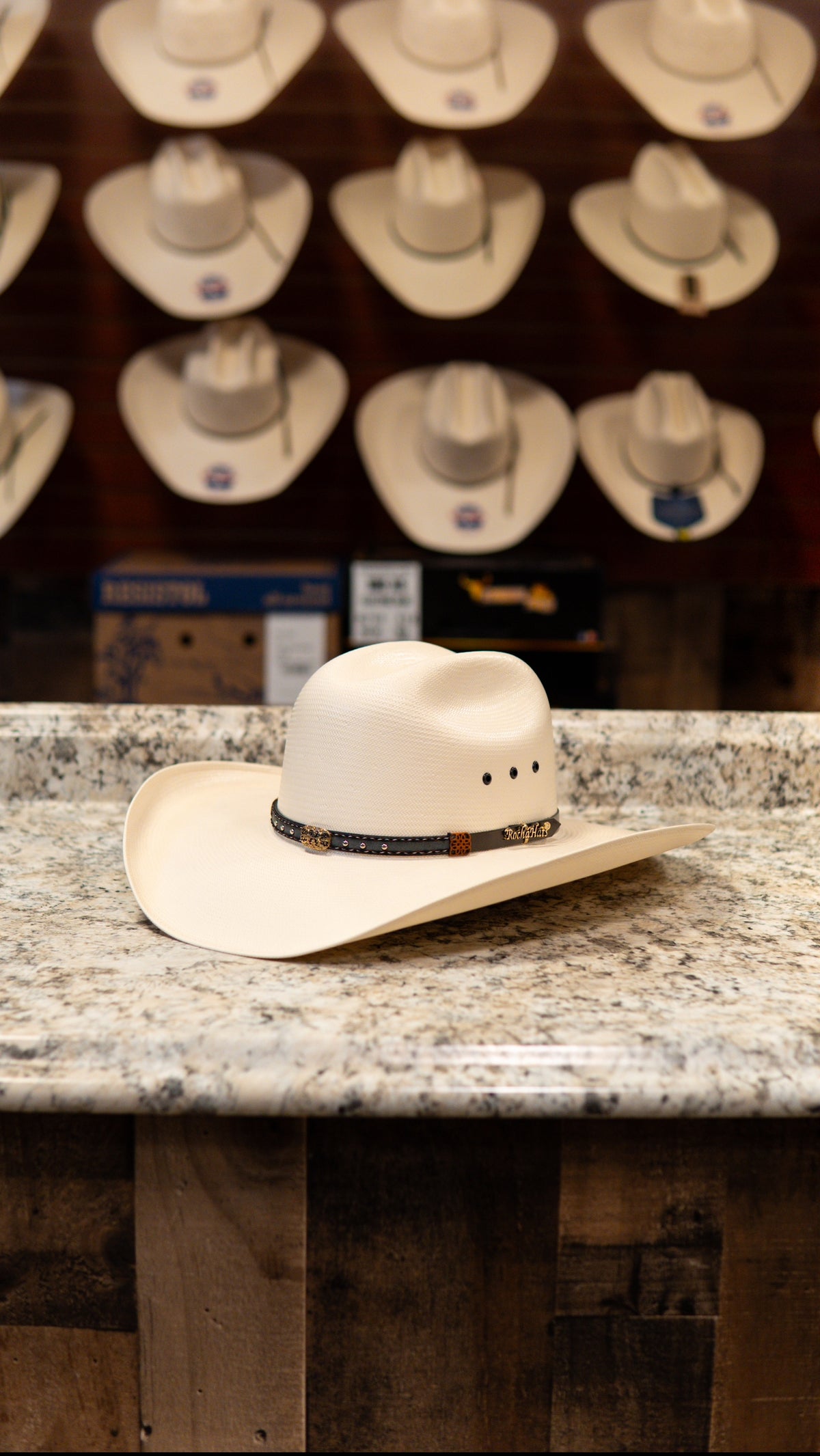 Rocha Hat Sombrero Straw 100X “Ranchero” 4” Brim Hat