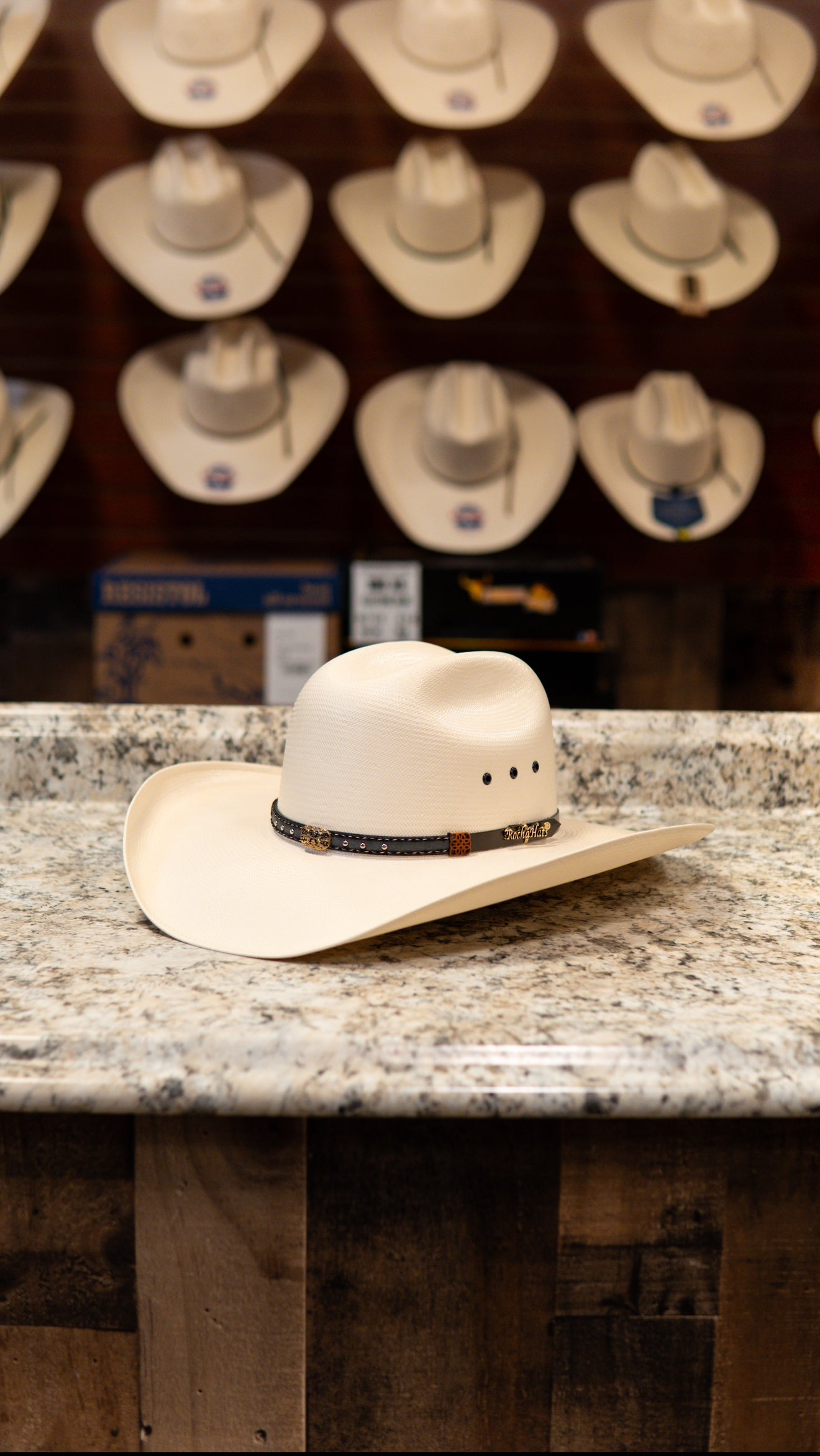 Rocha Hat Sombrero Straw 100X “Ranchero” 4” Brim Hat
