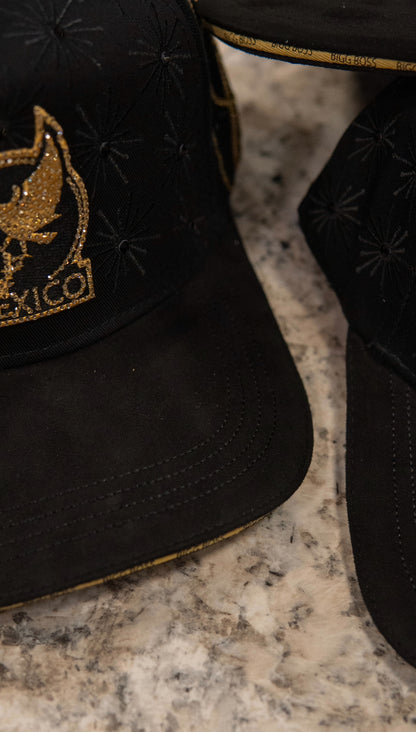 Bigg Boss Snapback Cap Viva México Gold Black