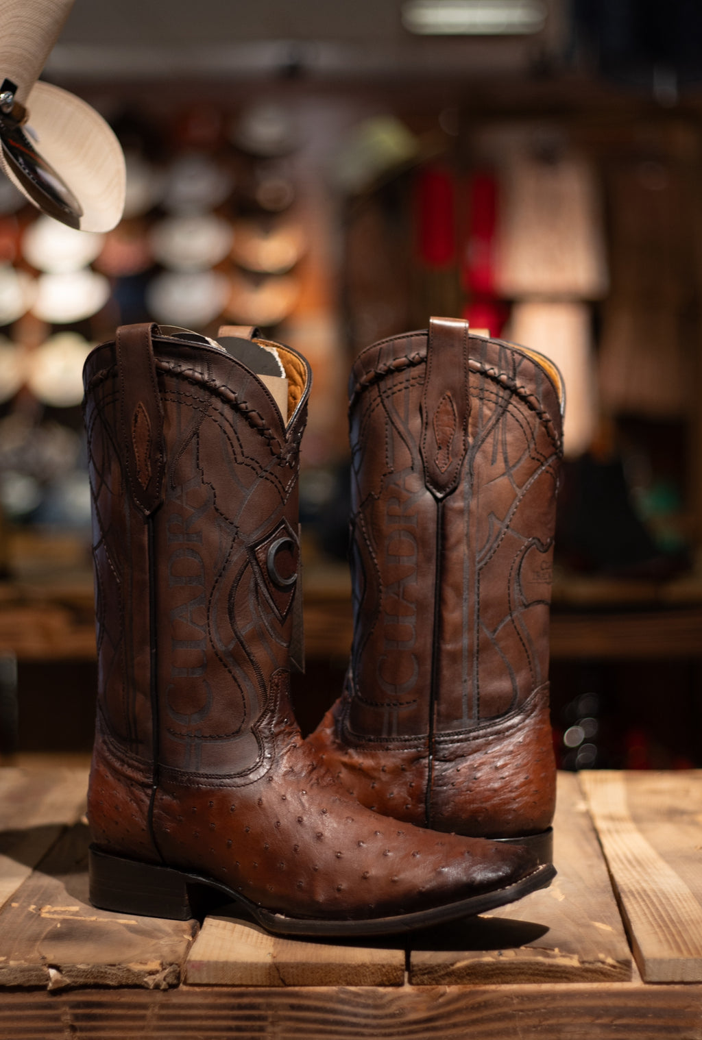 CUADRA-Avestruz Moroni Castańo Square Toe 3Z1OA1