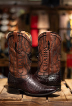 Cuadra - Caiman Belly Black Cherry Square Toe 3Z1OFY