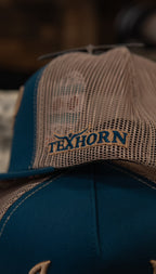 Tex Horn Snapback Cap Crystal Bull