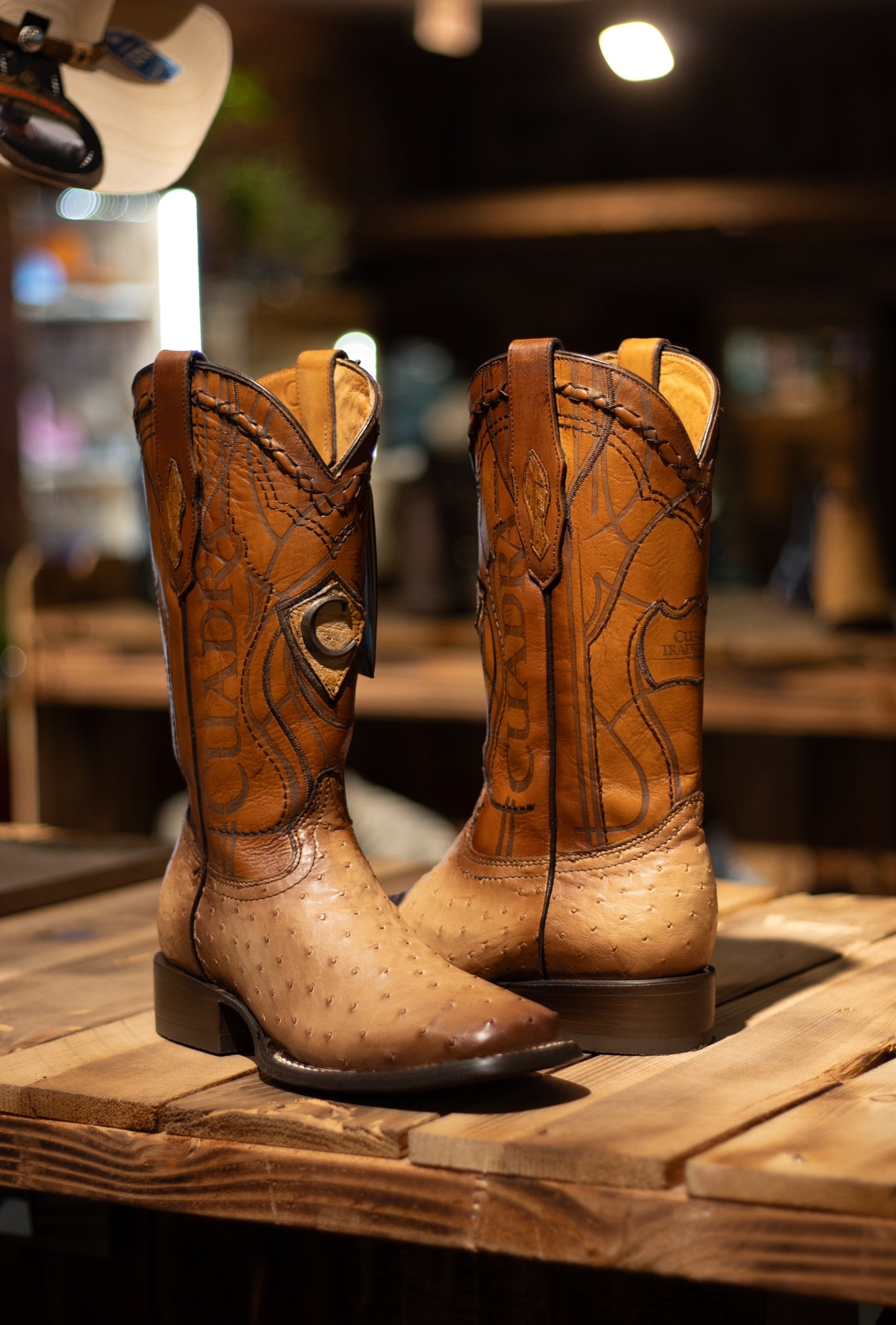 Cuadra- Panza De Avestruz Flame Orix Square Toe 3Z01AB