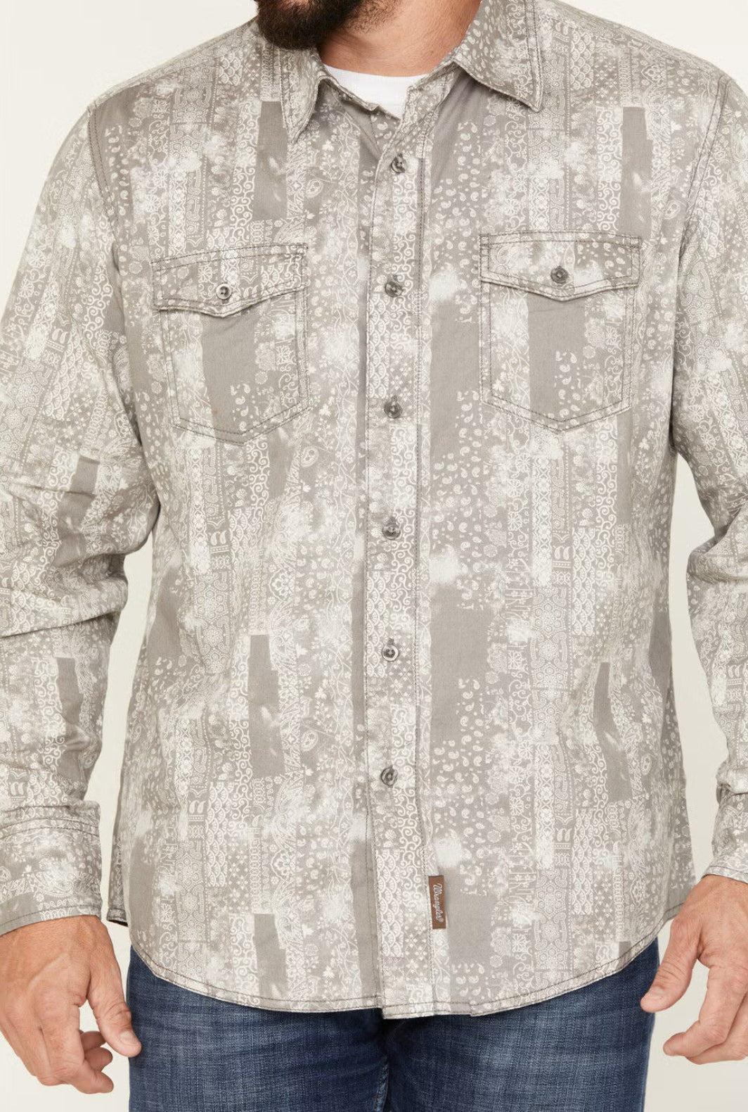 Wrangler Retro Button Up - Grey