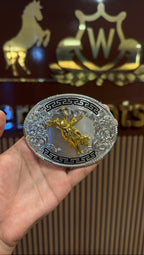 Bull Riding Italiano Western Belt Buckle