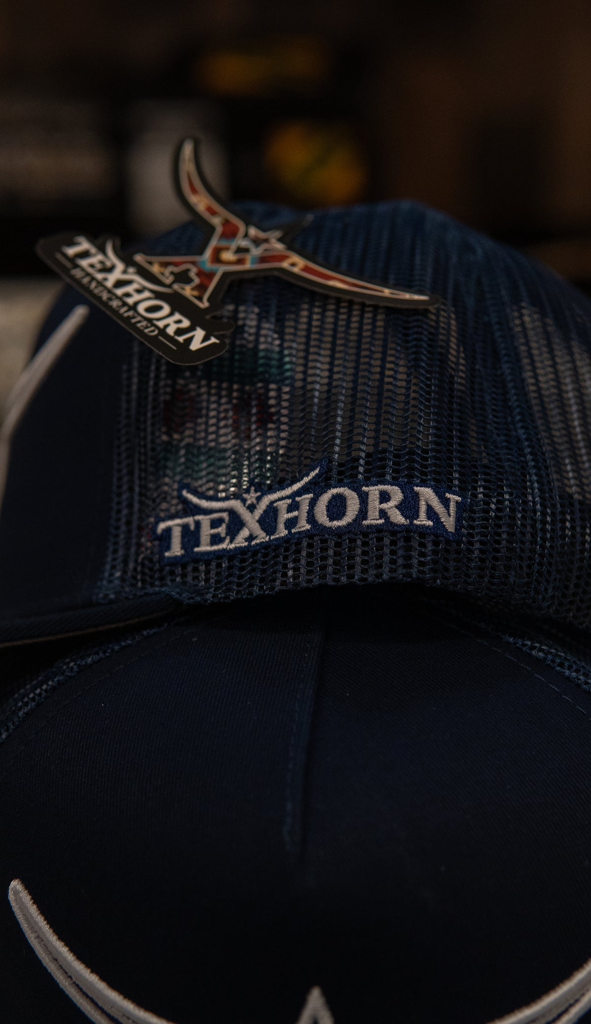 Tex Horn Snapback Cap Navy Grey Brim
