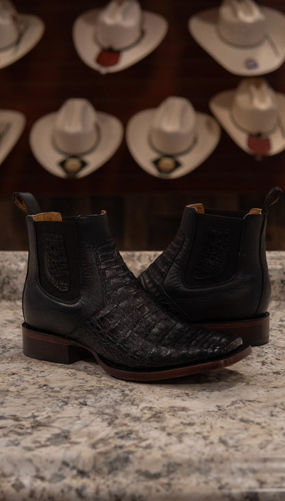 Men's Los Altos Caiman Black Chelsea Boots