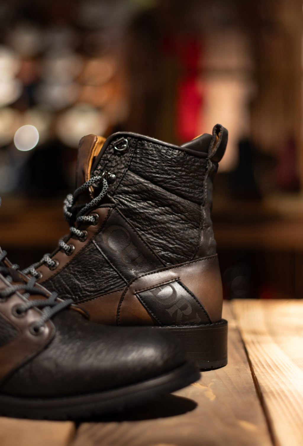 Cuadra - Tiburon Fusion Negro Round Toe Lace Up 3V05TI