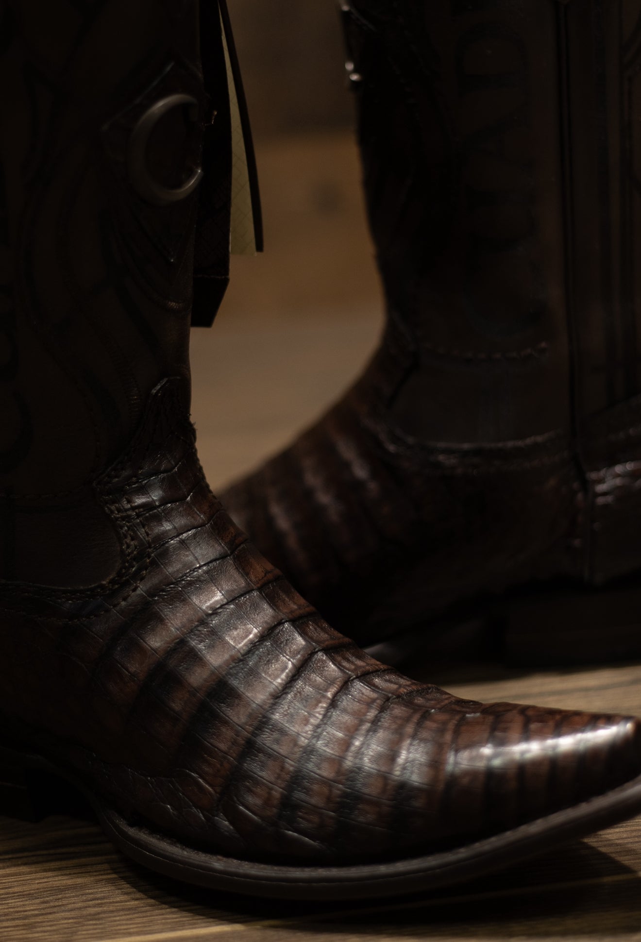 Cuadra - Caiman Belly Lumber Moka Snip Toe