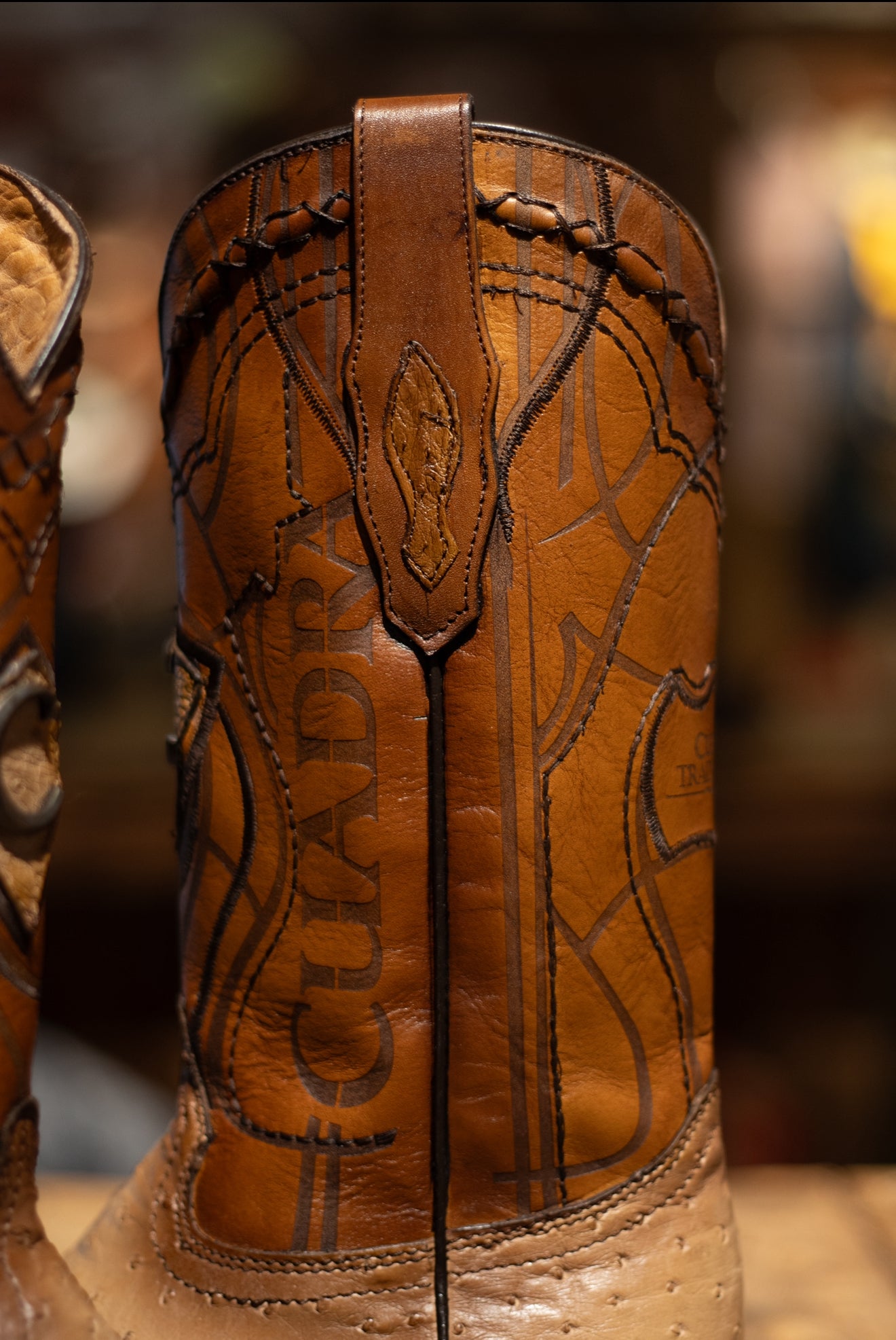 Cuadra- Panza De Avestruz Flame Orix Square Toe 3Z01AB