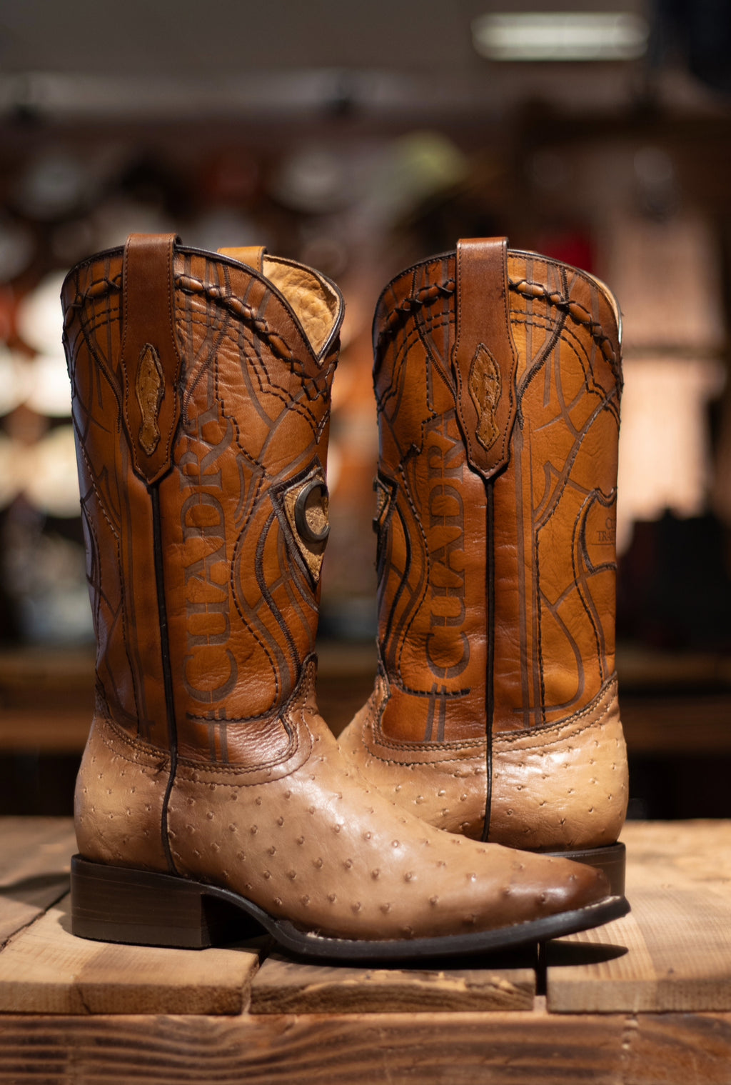 Cuadra- Panza De Avestruz Flame Orix Square Toe 3Z01AB