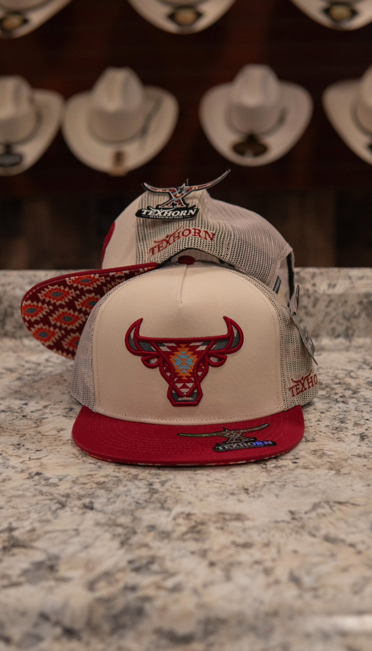 Tex Horn Snapback Cap Raging Bull
