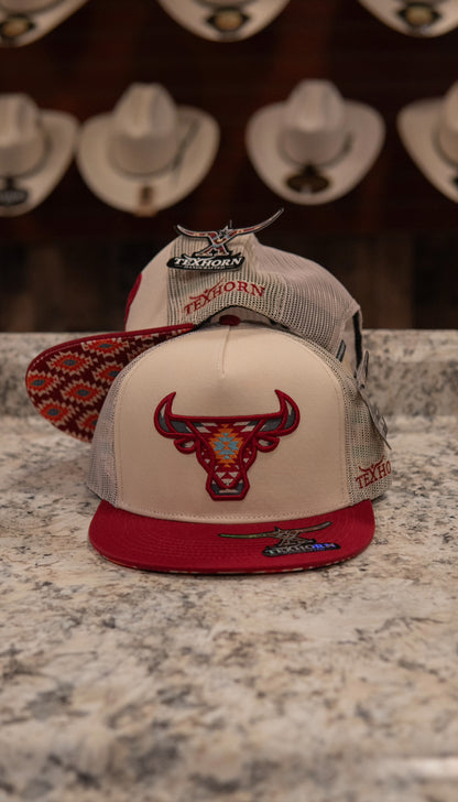 Tex Horn Snapback Cap Raging Bull