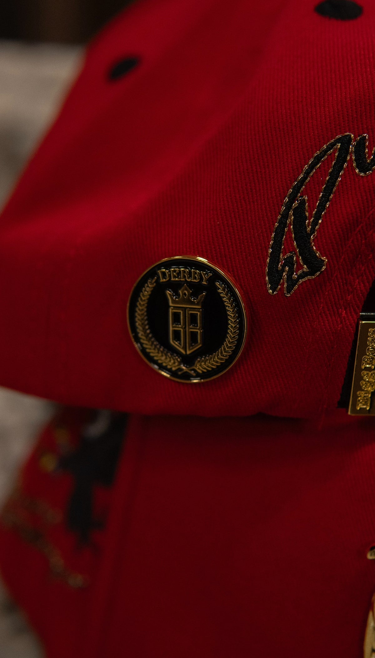 Bigg Boss Snapback Cap Golden Gallo Red