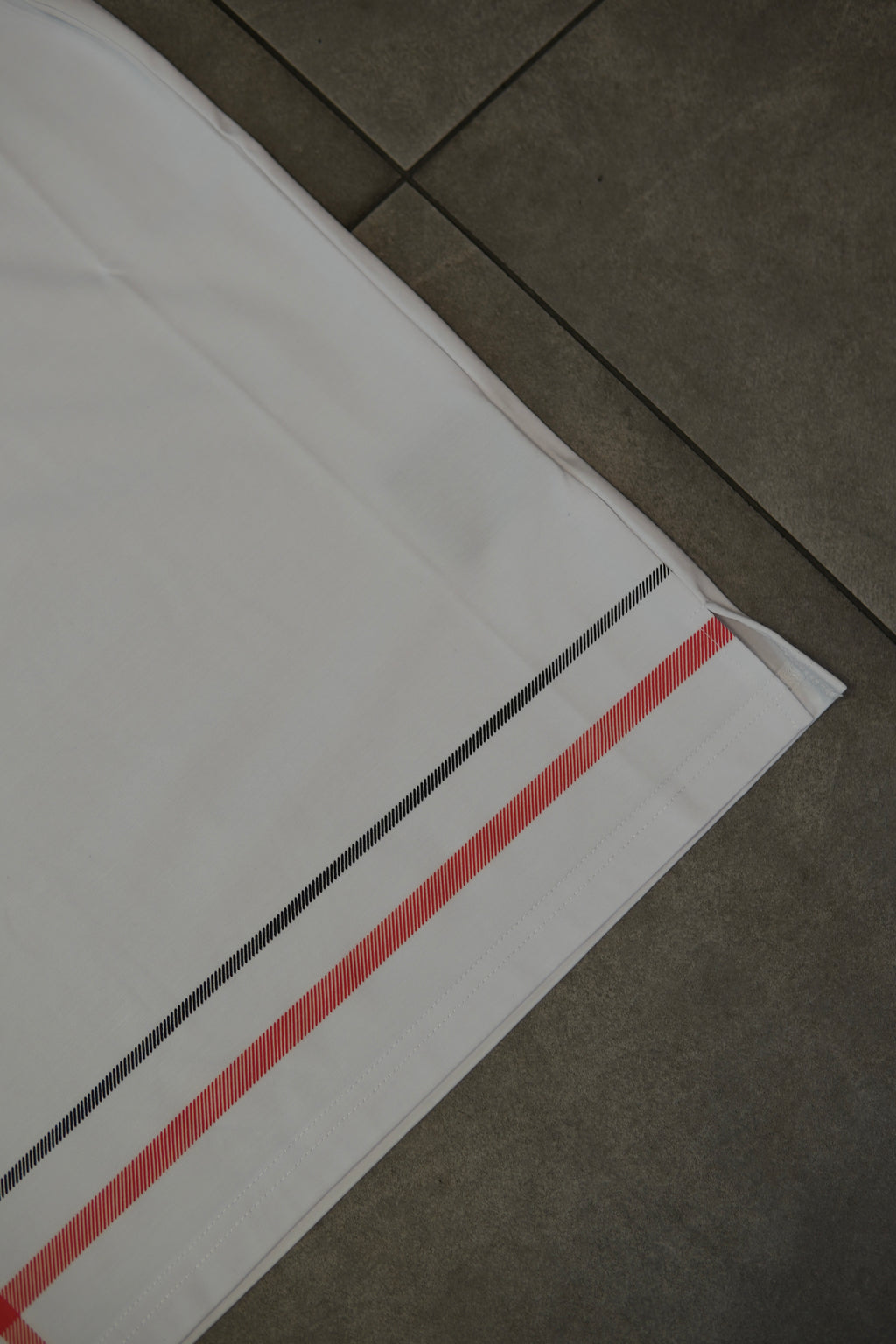 Men’s Polo Button Up - White Red
