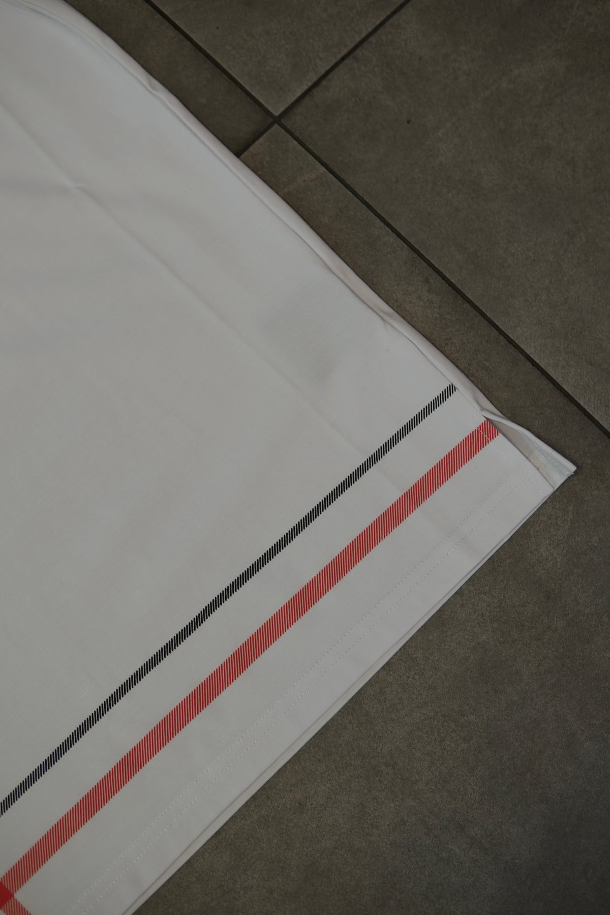 Men’s Polo Button Up - White Red