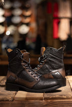 Cuadra - Tiburon Fusion Negro Round Toe Lace Up 3V05TI