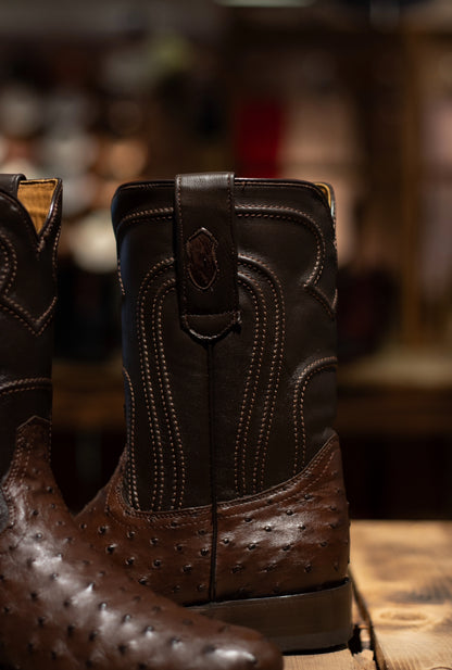 Avestruz Roper Toe “Faded Brown”