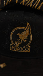 Bigg Boss Snapback Cap Viva México Gold Black