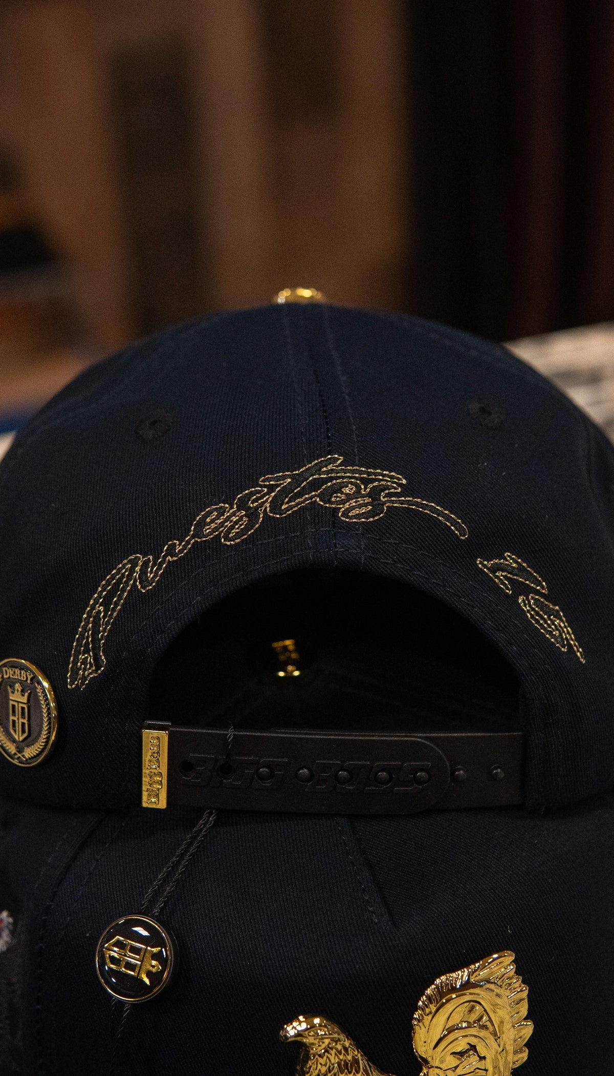 Bigg Boss Snapback Cap Golden Gallo Navy