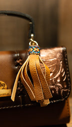 Women’s Handcrafted Mexican Tooled Leather Wristlet Wallet
