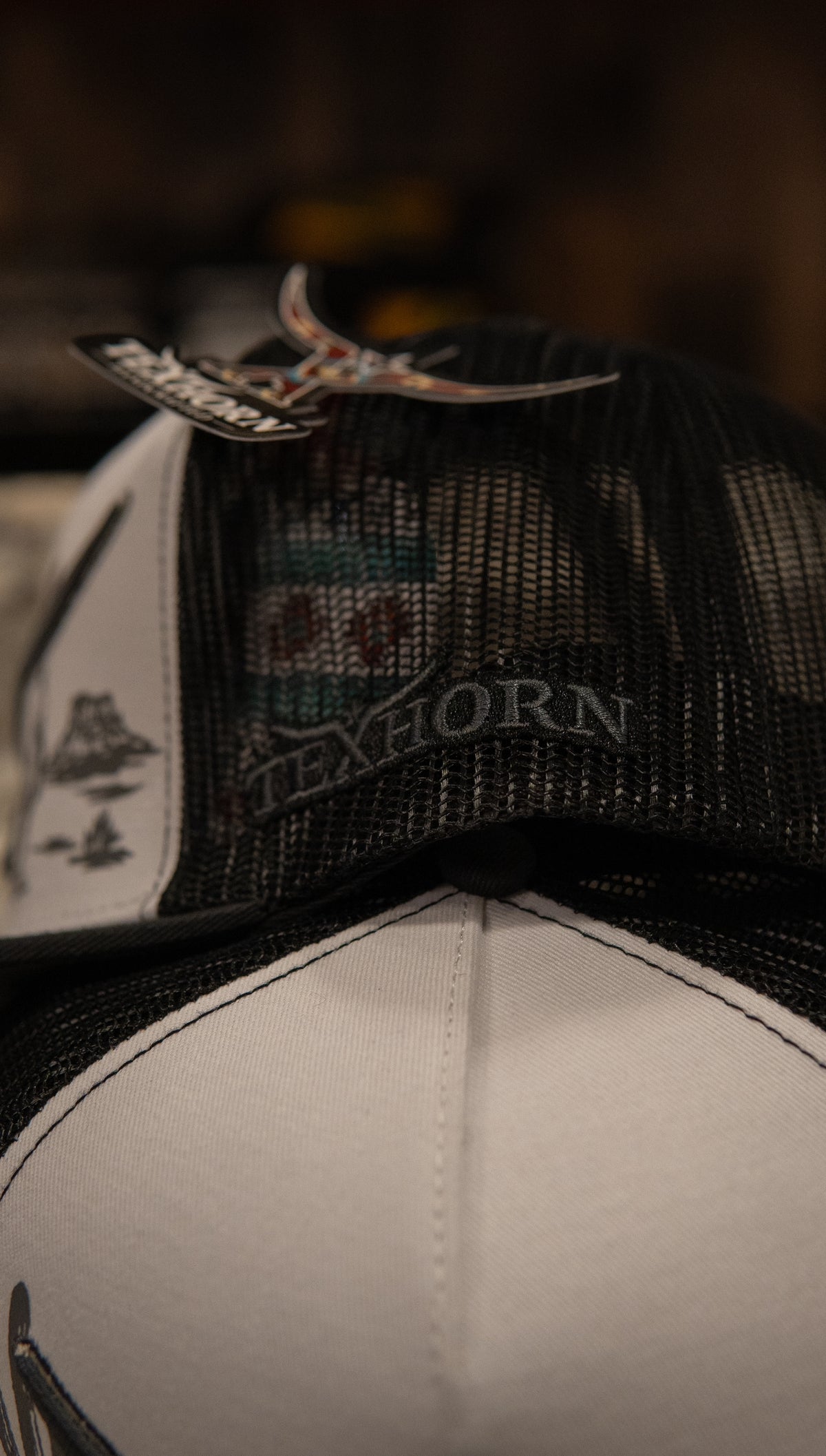 Tex Horn Snapback Cap Lone Cowboy