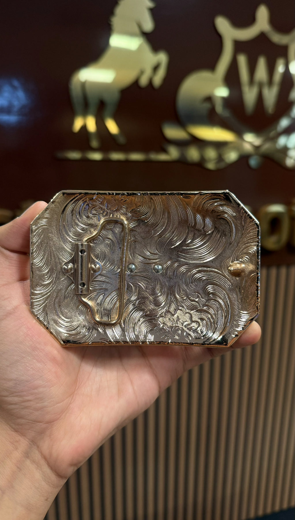 San Judas Silver Bronze Buckle