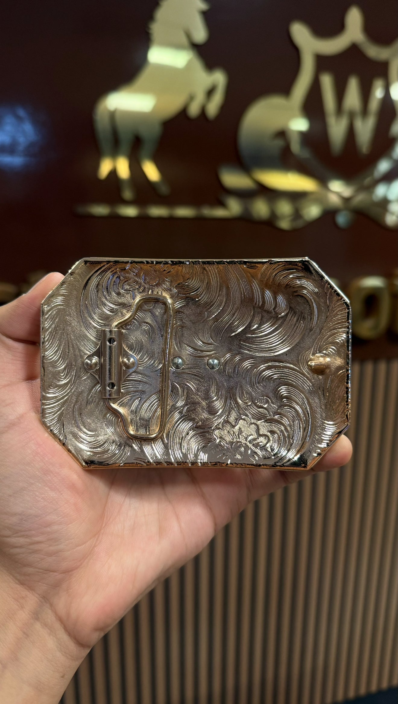 San Judas Silver Bronze Buckle