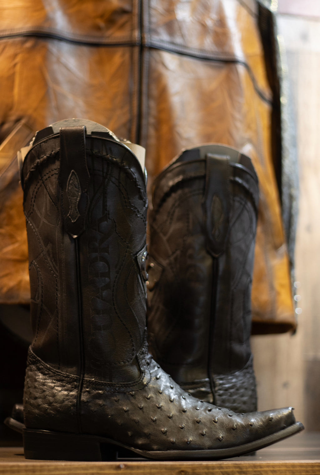 Cuadra - Avestruz Flame Gris Snip Toe 3Z1OA1