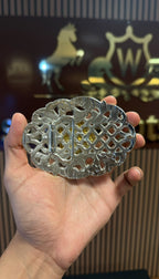 Horse Shoe Honeycomb Western Belt Buckle