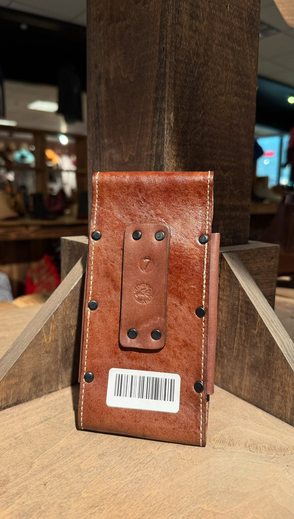 Brown Floral Phone Carrier