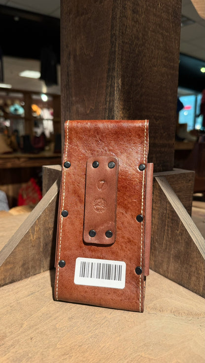 Brown Floral Phone Carrier