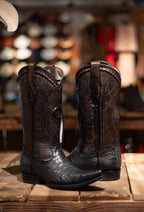 Cuadra - Caiman Belly Faena Grey Snip Toe 2B1OFY