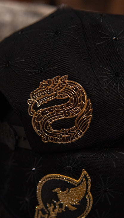 Bigg Boss Snapback Cap Viva México Gold Black