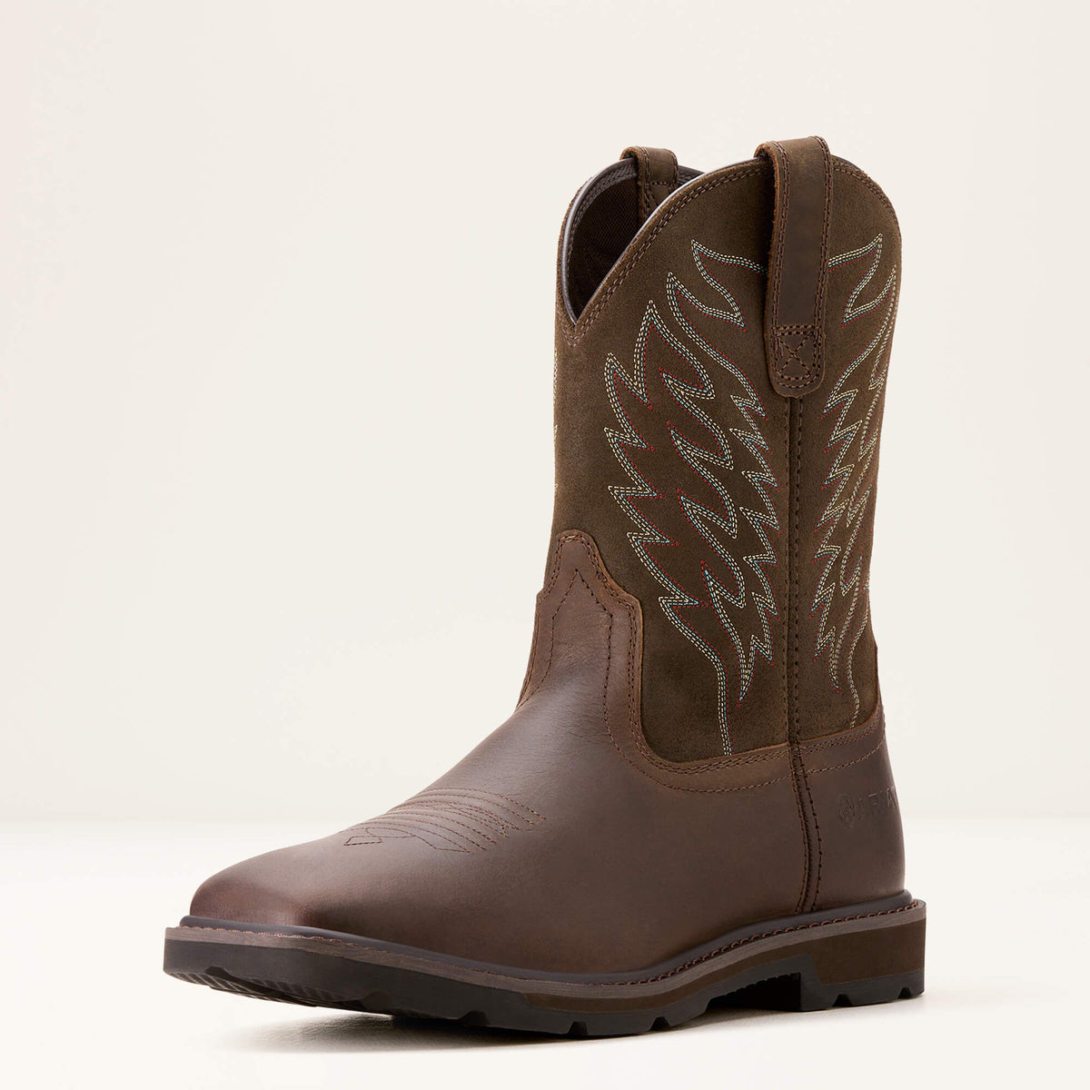 Ariat Men's Ground Breaker Wide Square Toe Brown Boots