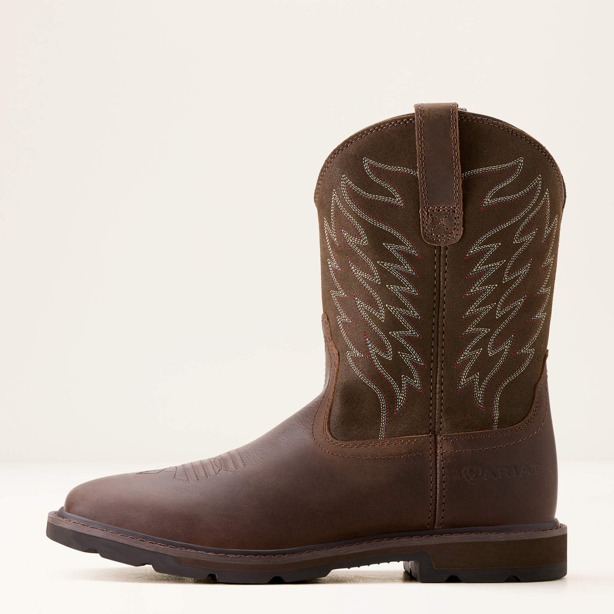 Ariat Men's Ground Breaker Wide Square Toe Brown Boots