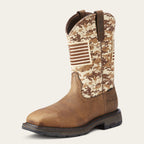 Ariat Men's Workhog Patriot Earth/Sand Camo Print Boots