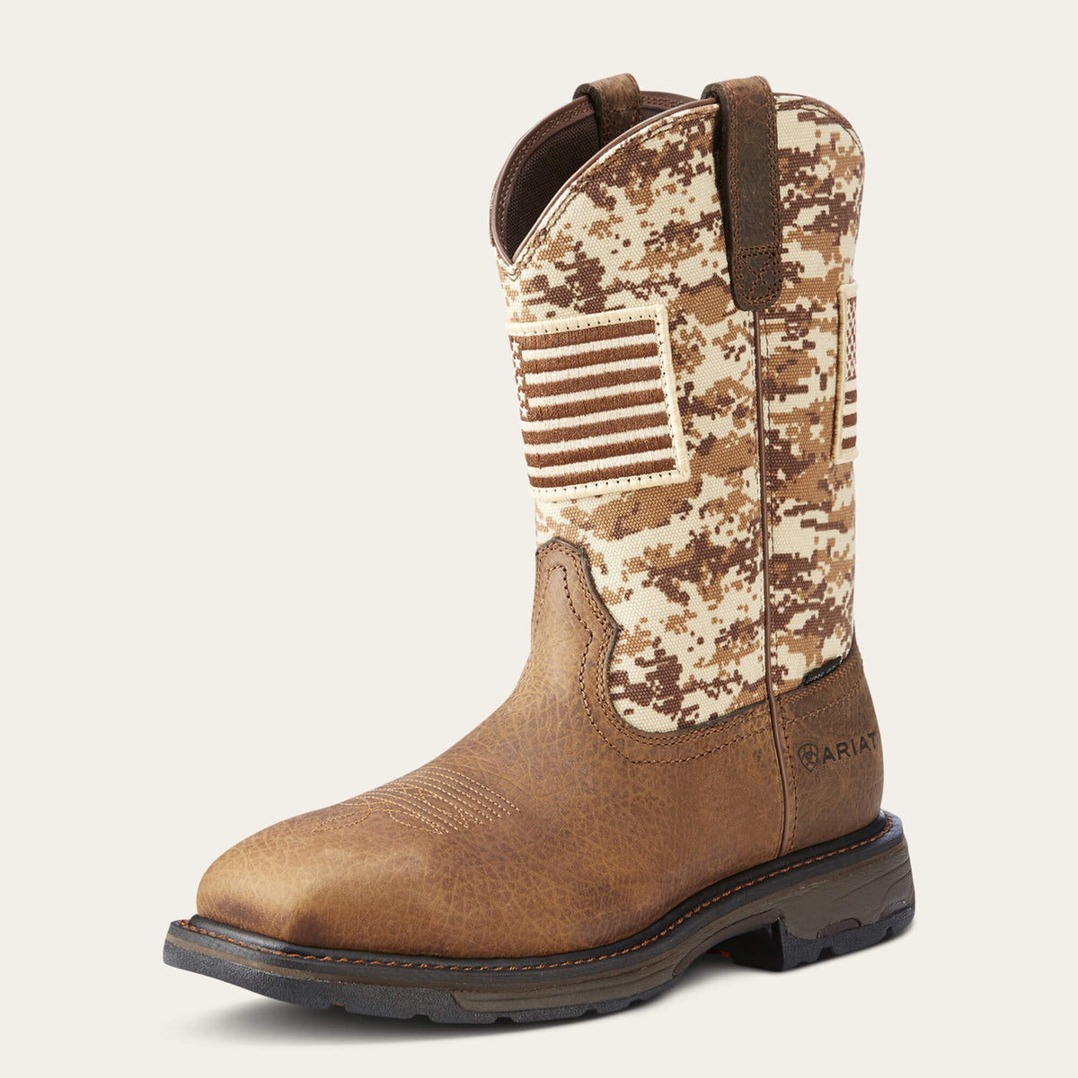 Ariat Men's Workhog Patriot Earth/Sand Camo Print Boots