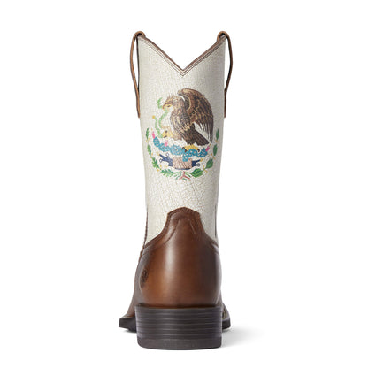 Ariat Men's Sport Orgullo Mexicano Chocolate/Coastal Cream Boots