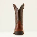 Ariat Men's Sport Western Wide Square Toe Peanut Butter/Chaga Brown Boots