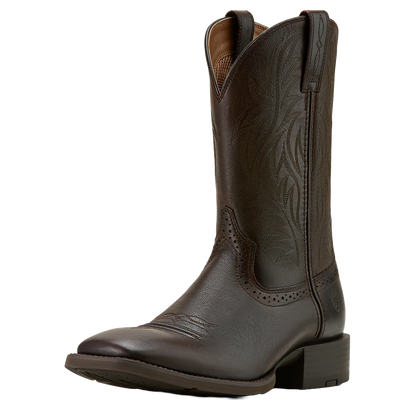 Ariat Men's Sport Western Wide Square Toe - Burnished Chocolate 10061276