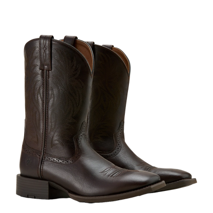 Ariat Men's Sport Western Wide Square Toe - Burnished Chocolate 10061276