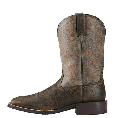 Ariat Men's Sports Western Wide Square Toe Brooklyn Brown/Ashes Boots