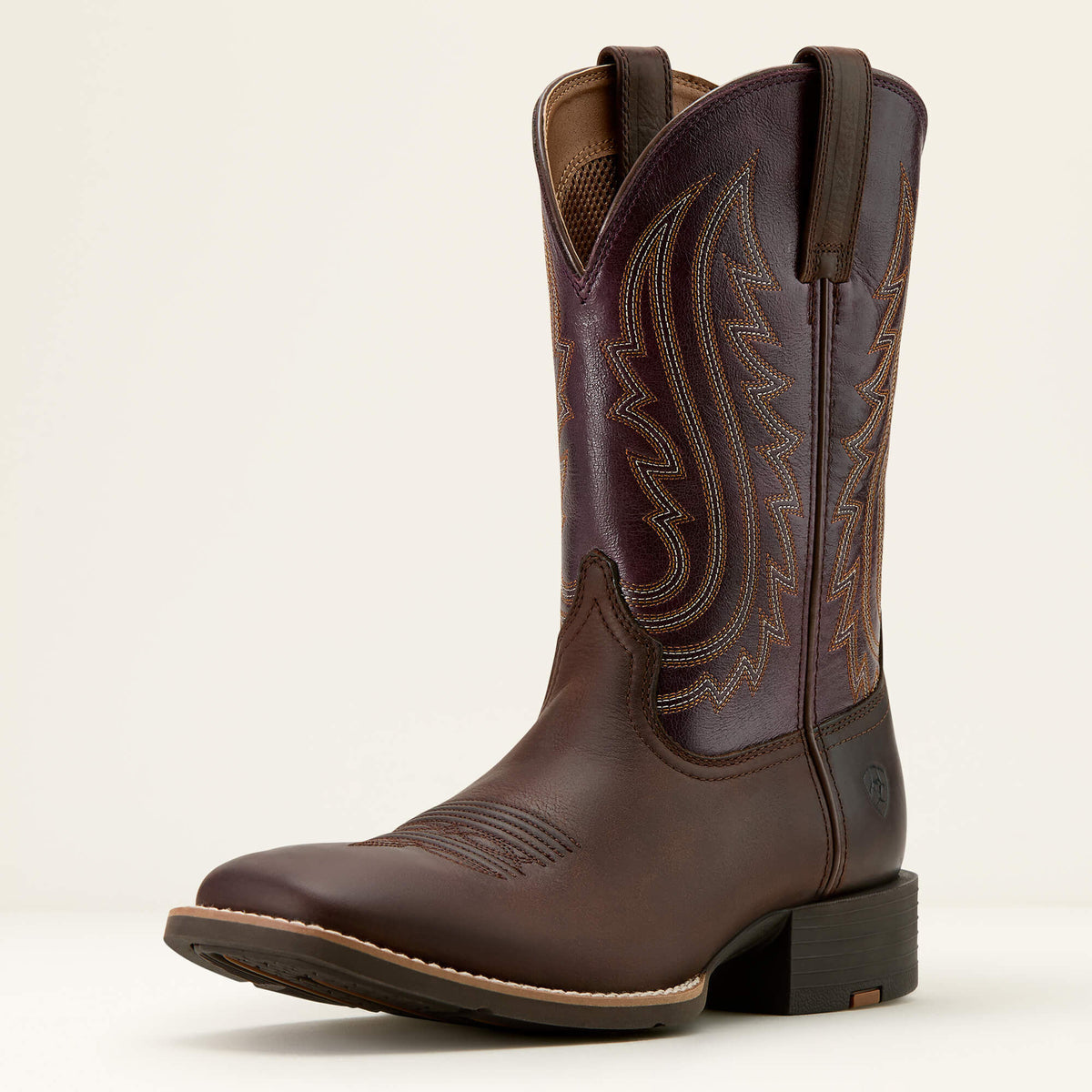 Ariat Men's Sport Big Country Barely Brown/Perfect Purple Square Toe Boots